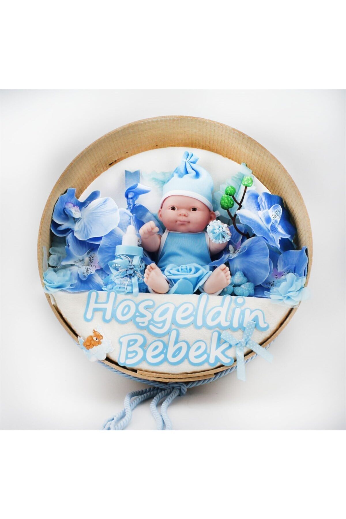 Ena Butik Elek Model Hoşgeldin Bebek Temalı Kapı Süsü 33x33 cm