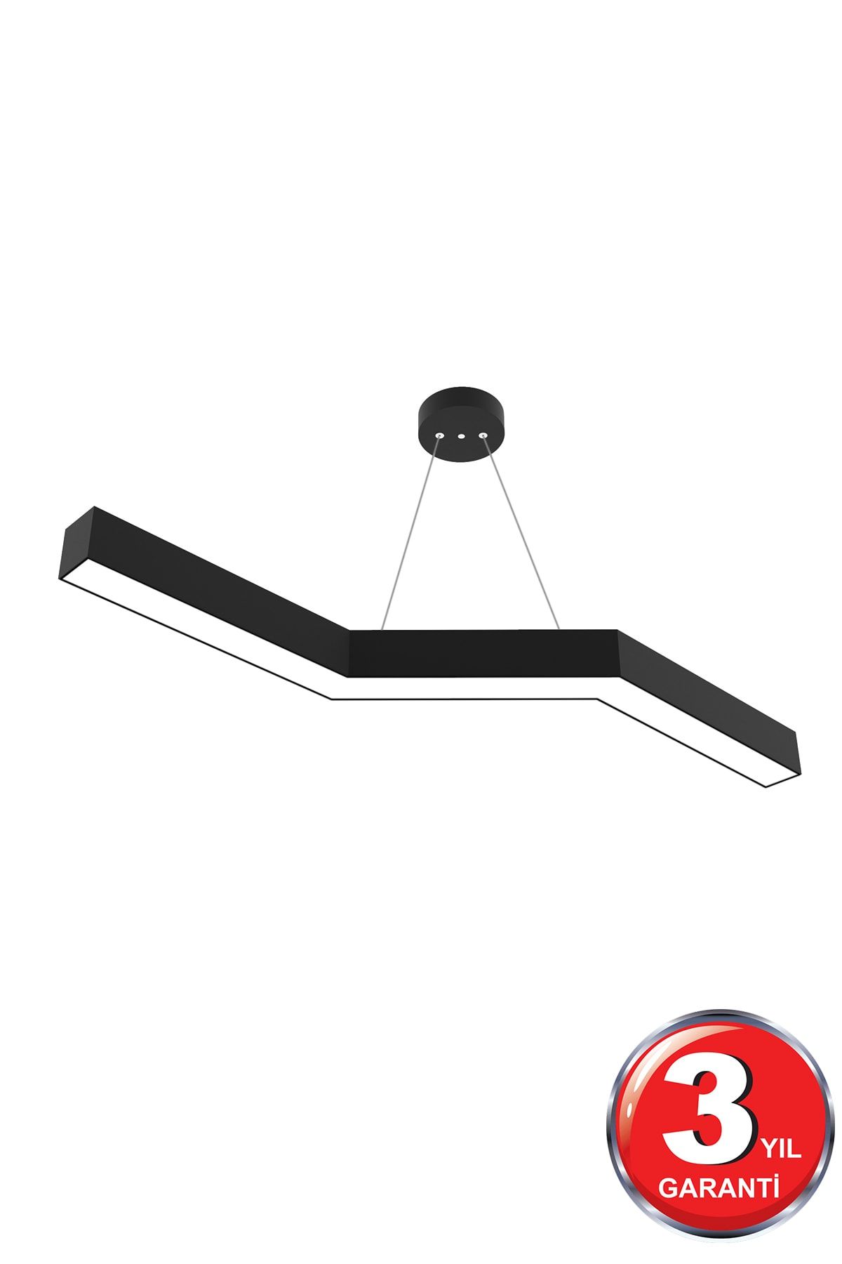 Hegza Lighting Gabbıano ( Siyah Kasa, Beyaz Işık ) Ledli Modern Led Avize