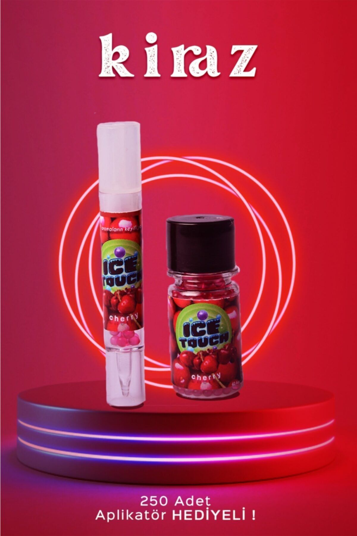 ice touch Mentol Turkiye Mentol Topu 250 Adet Kiraz Nane Aromalı Aplikatörlü