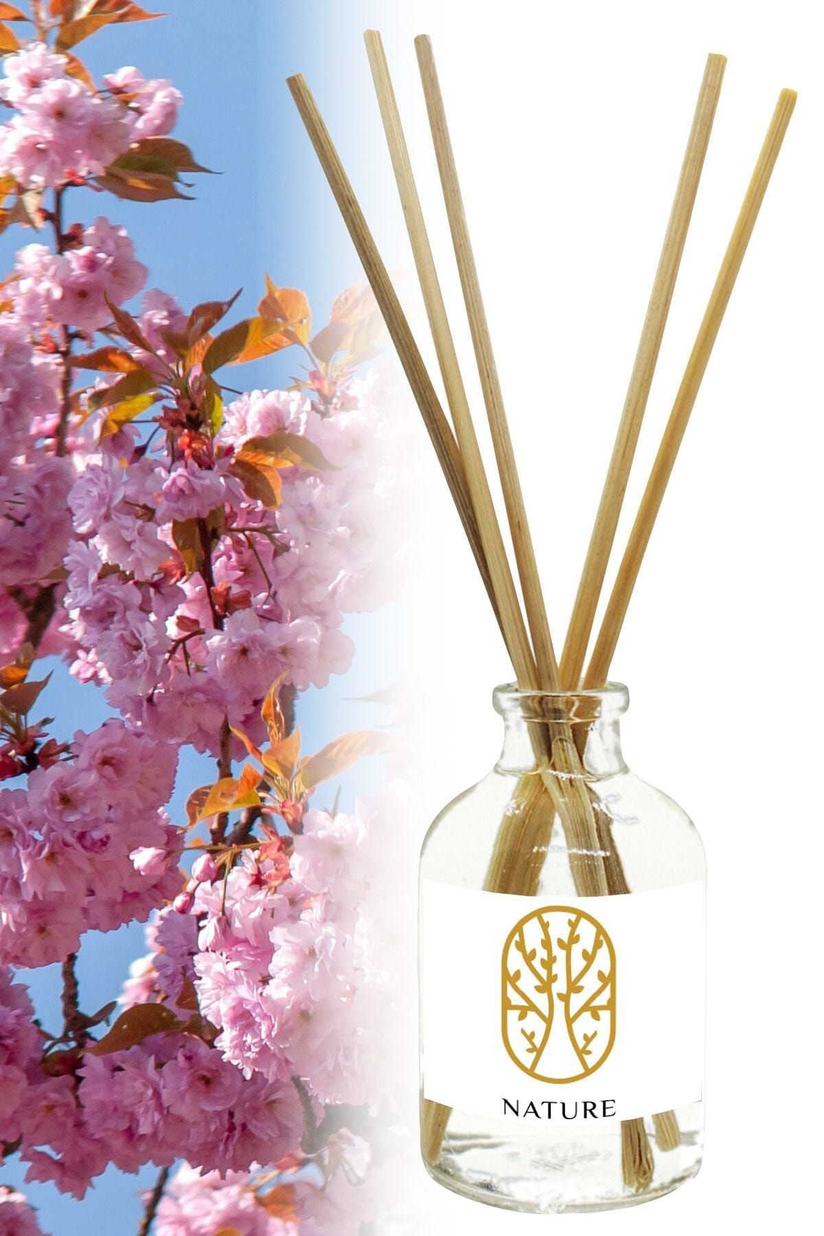 EMELİM Nature Japon Kiraz Çiçeği 100cc Bambu Çubuklu Oda Kokusu