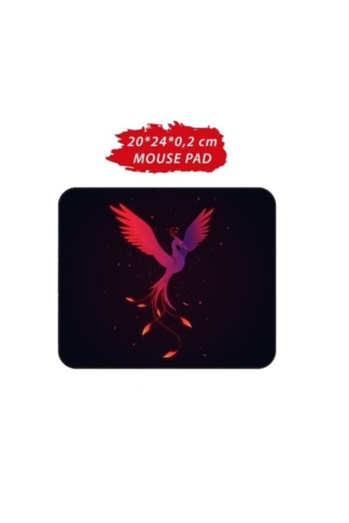 Concord 20 X 24 2 Mm Anka Kuşu Desenli Kaymaz Taban Mousepad