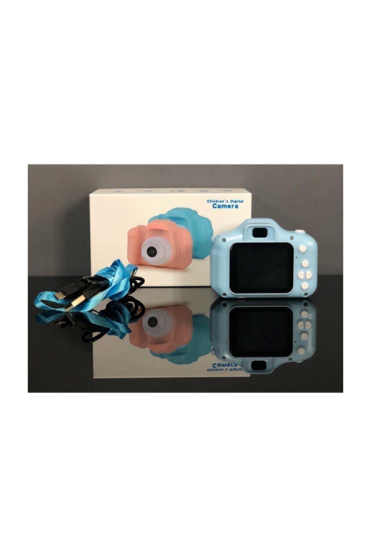 modern tekno Unisex Çocuk Mavi  Mini Hd 1080p Dijital Fotoğraf Makinesi Cmr9