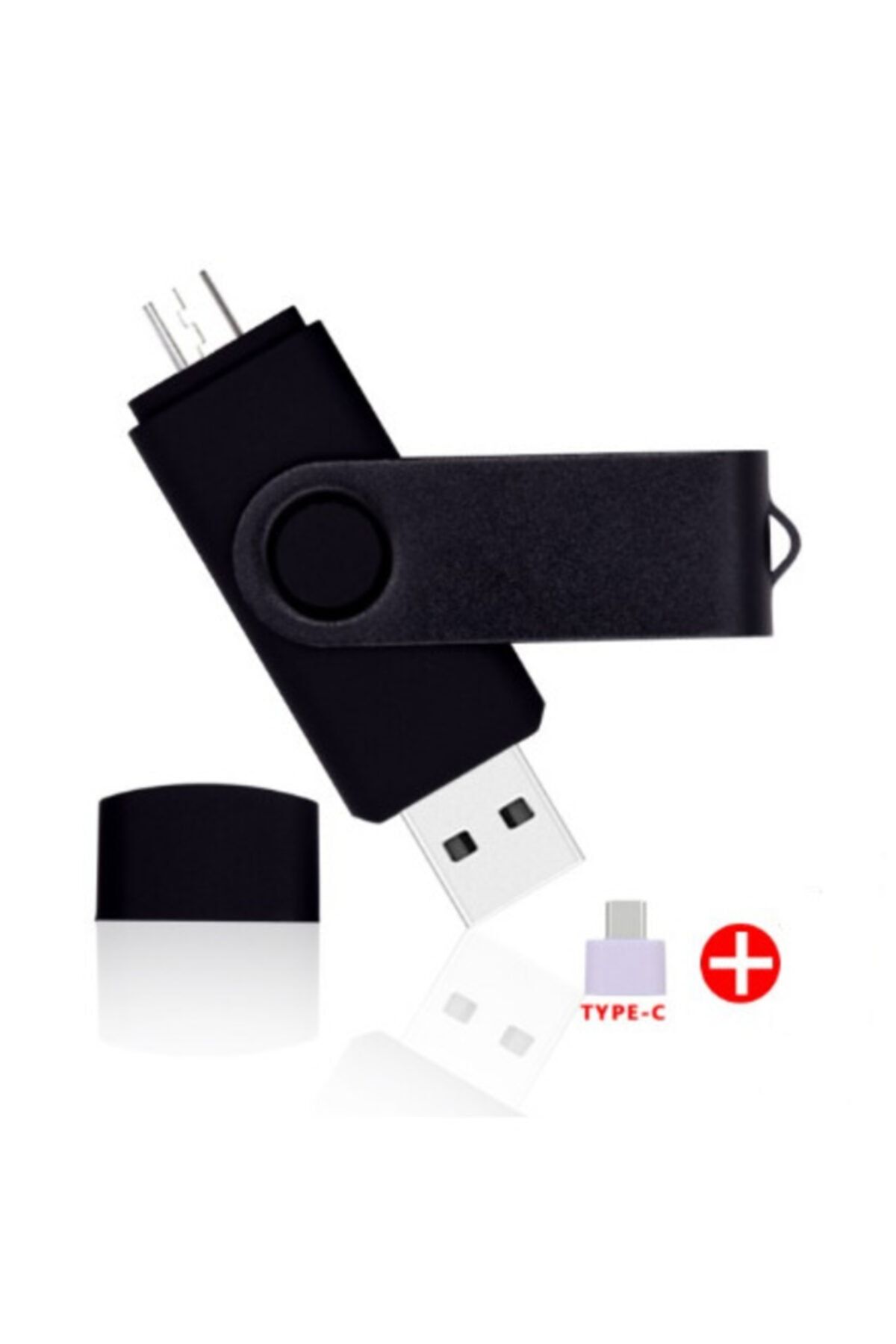 ALADAĞ TİCARET Usb Flash Disk 64 Gb Mikro Usb Uyumlu Type C Dönüştürücü Hediye 3 In1