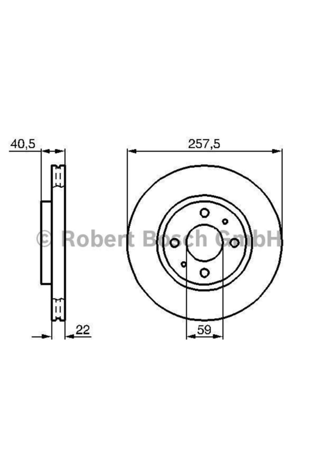 Bosch Fren Dıskı On Havalı 15 Jant 257 Mm Doblo Lınea Fıorıno Albea Idea 1.3 - 1.9