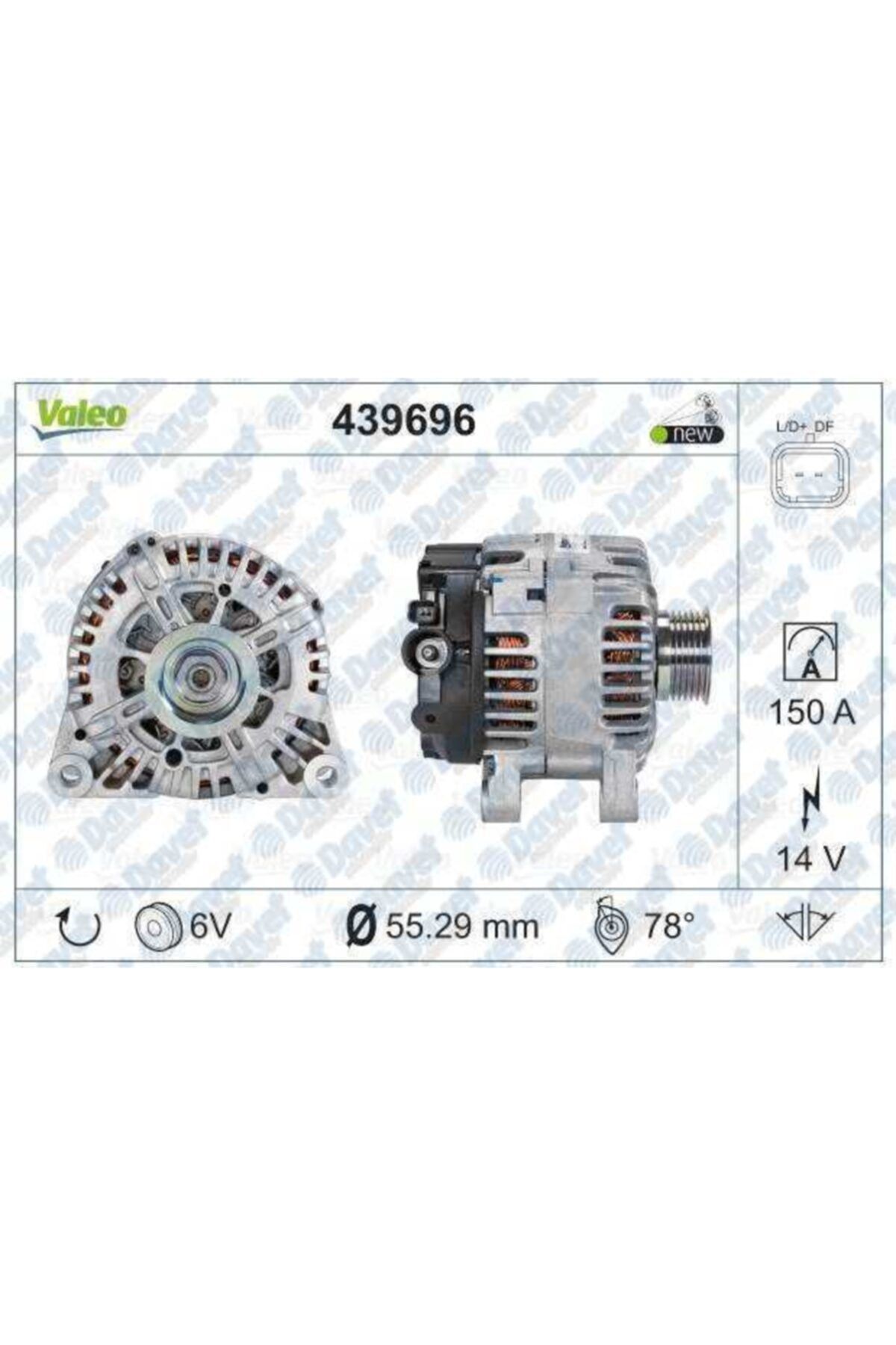 VALEO Alternator 150 Amp 107 206 307 C1 C2 C3-c3 Plurıel Dv4td 1.4hdı 8v Partner Iı Be