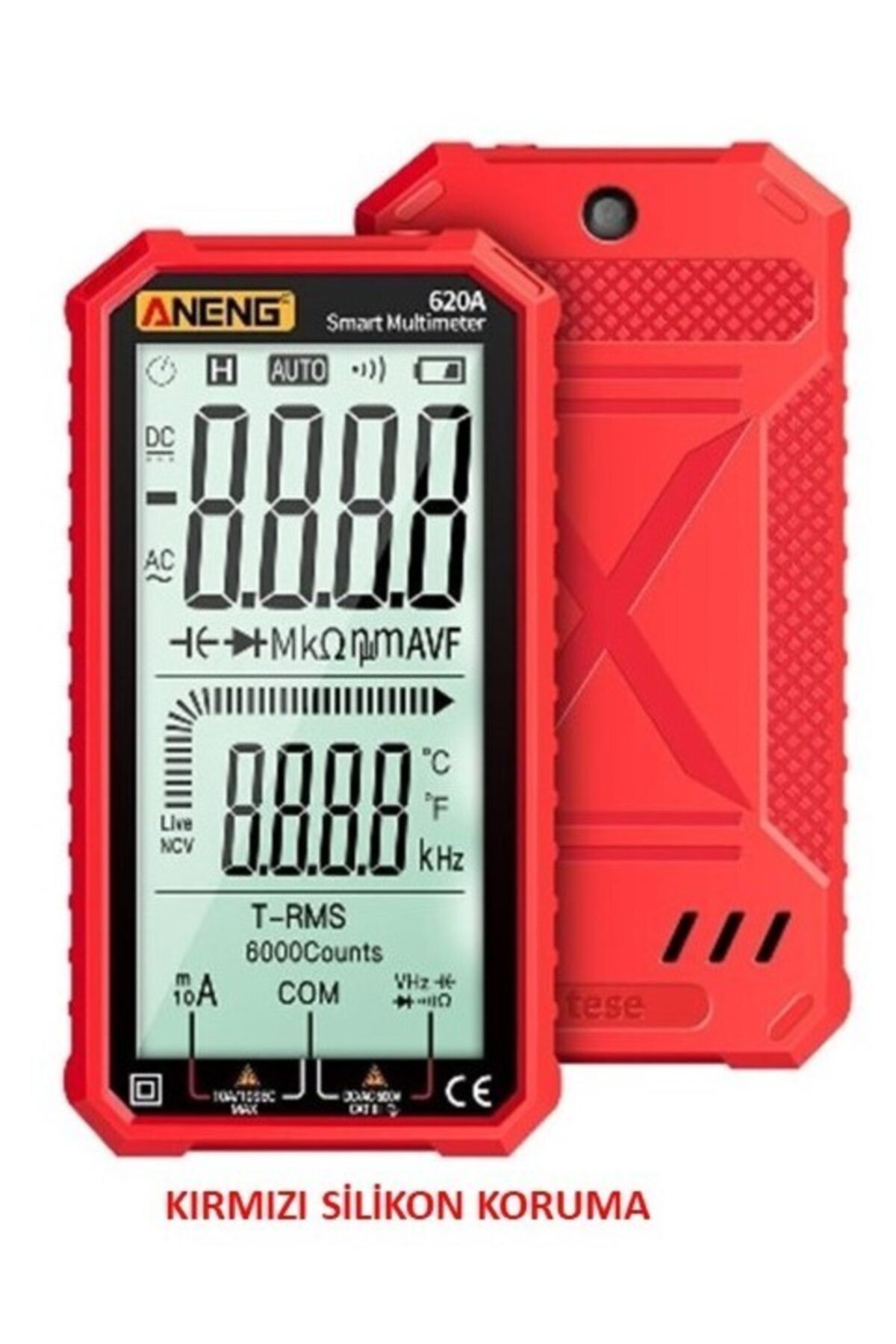 BlitzWolf Aneng620 A Dijital Multimetre Kırmızı Slikon Korumalı