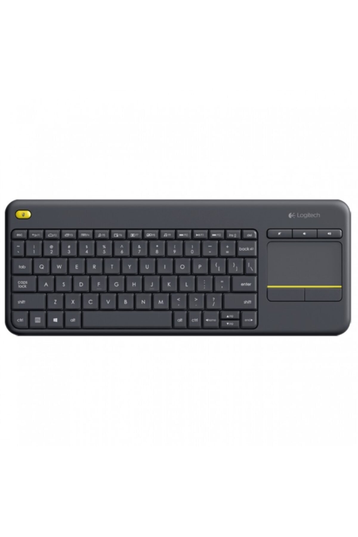 logitech Logıtech K400 Plus Kablosuz Q Trk Touchpad Siyah Standart Klavye Smart Tv Uyumlu 920-007149