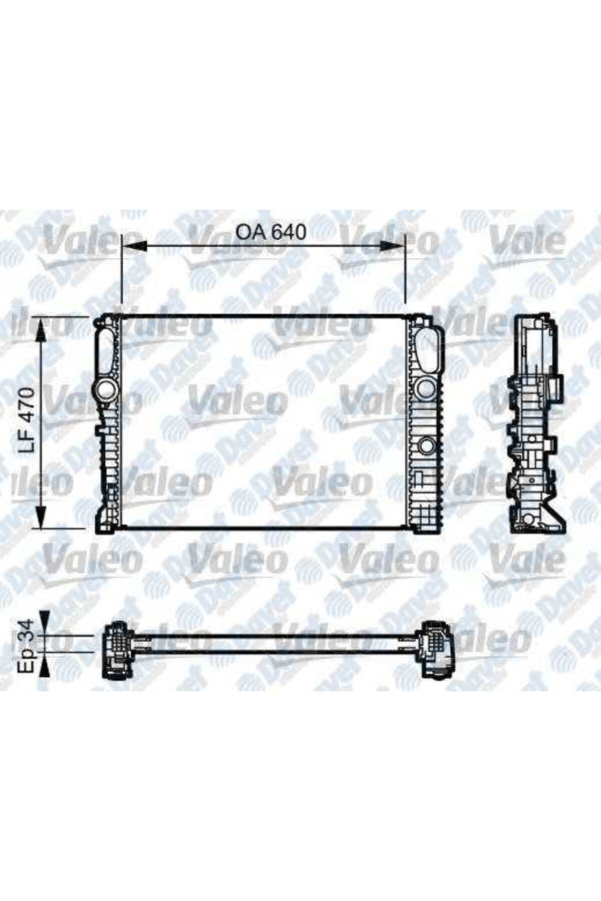 Parçafoni Su Radyatoru Mercedes Cls500 E220 E200 E500 640x463x32 Al/pl/brz