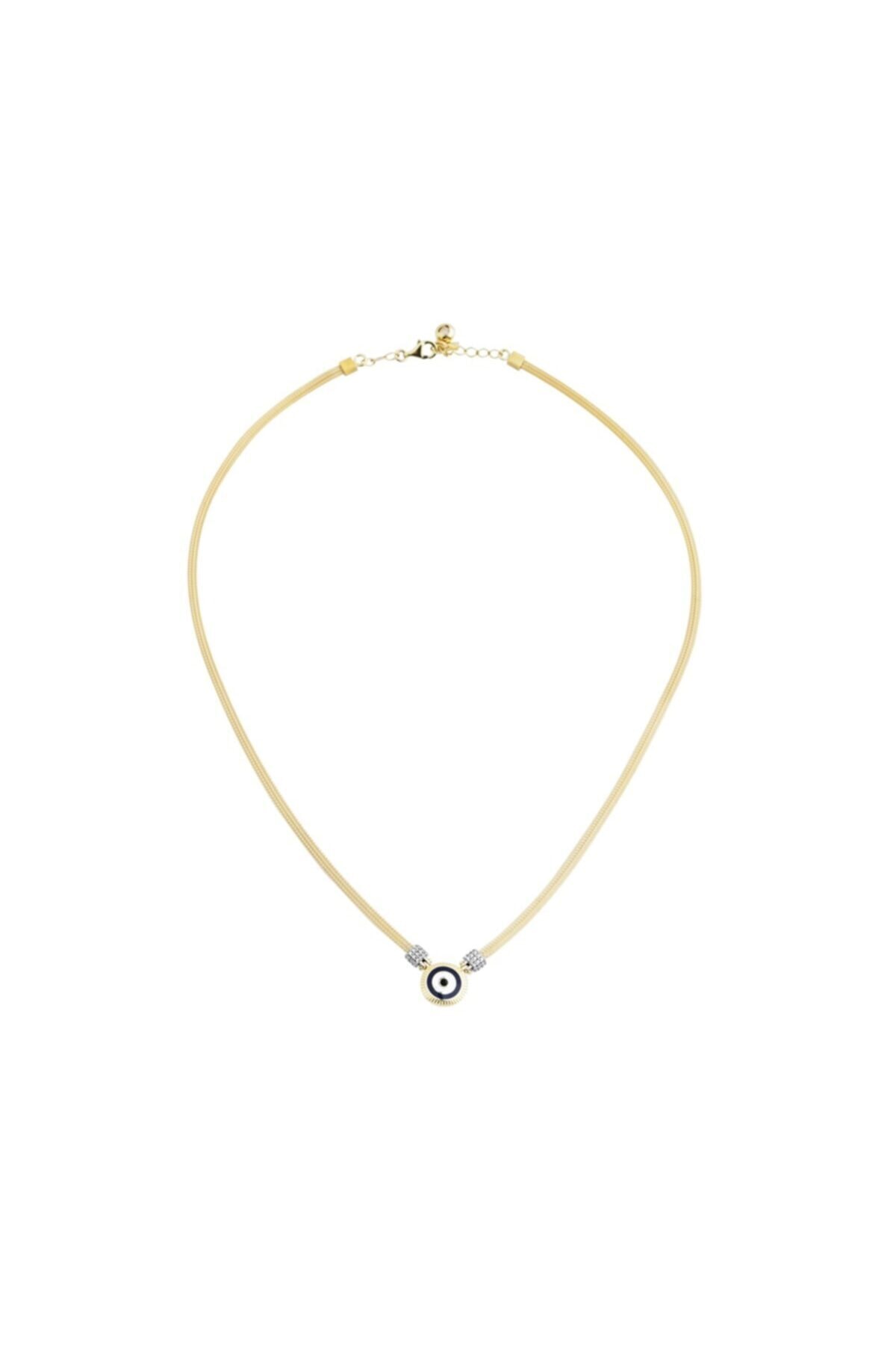 Ema Jewellery Kadın Altın Nazar Boncuğu Ikili Set 14 Ayar