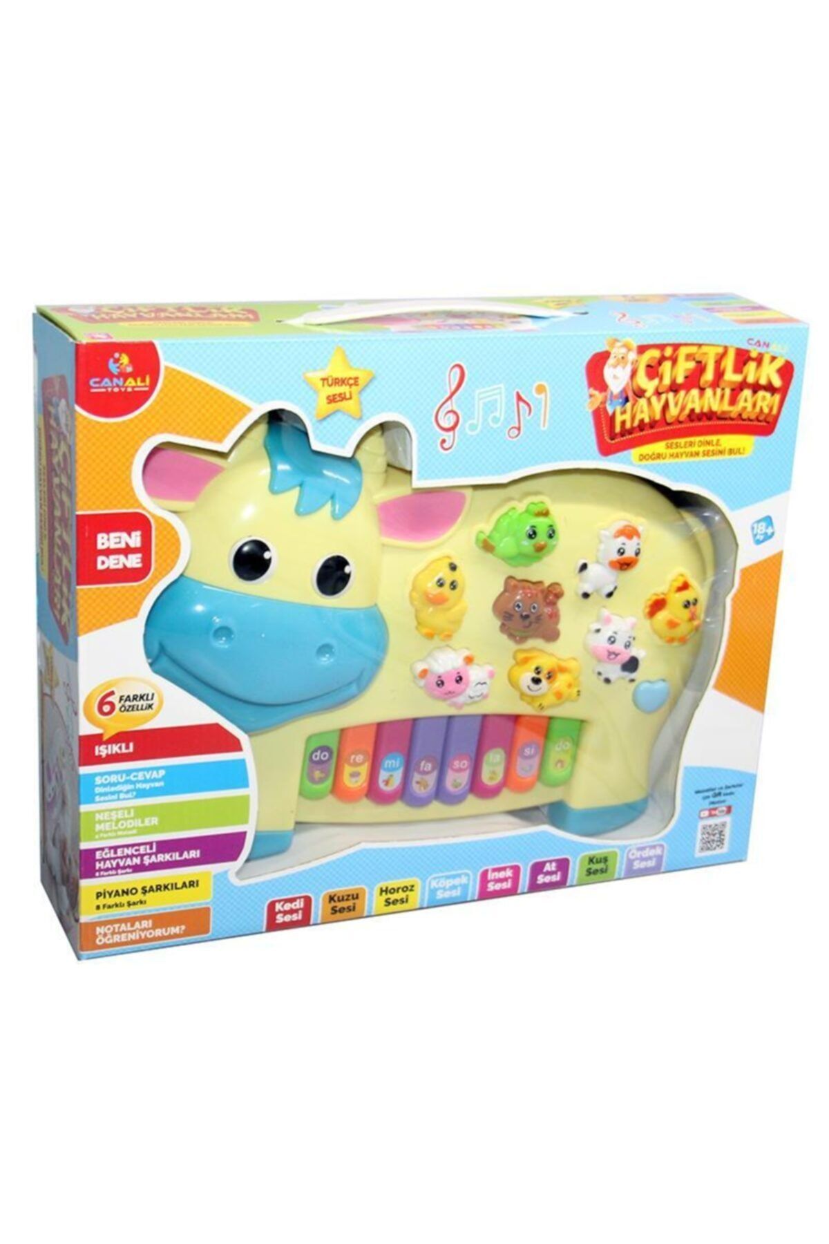 Can Ali Toys Türkçe Hayvan Sesli Piyano Inek