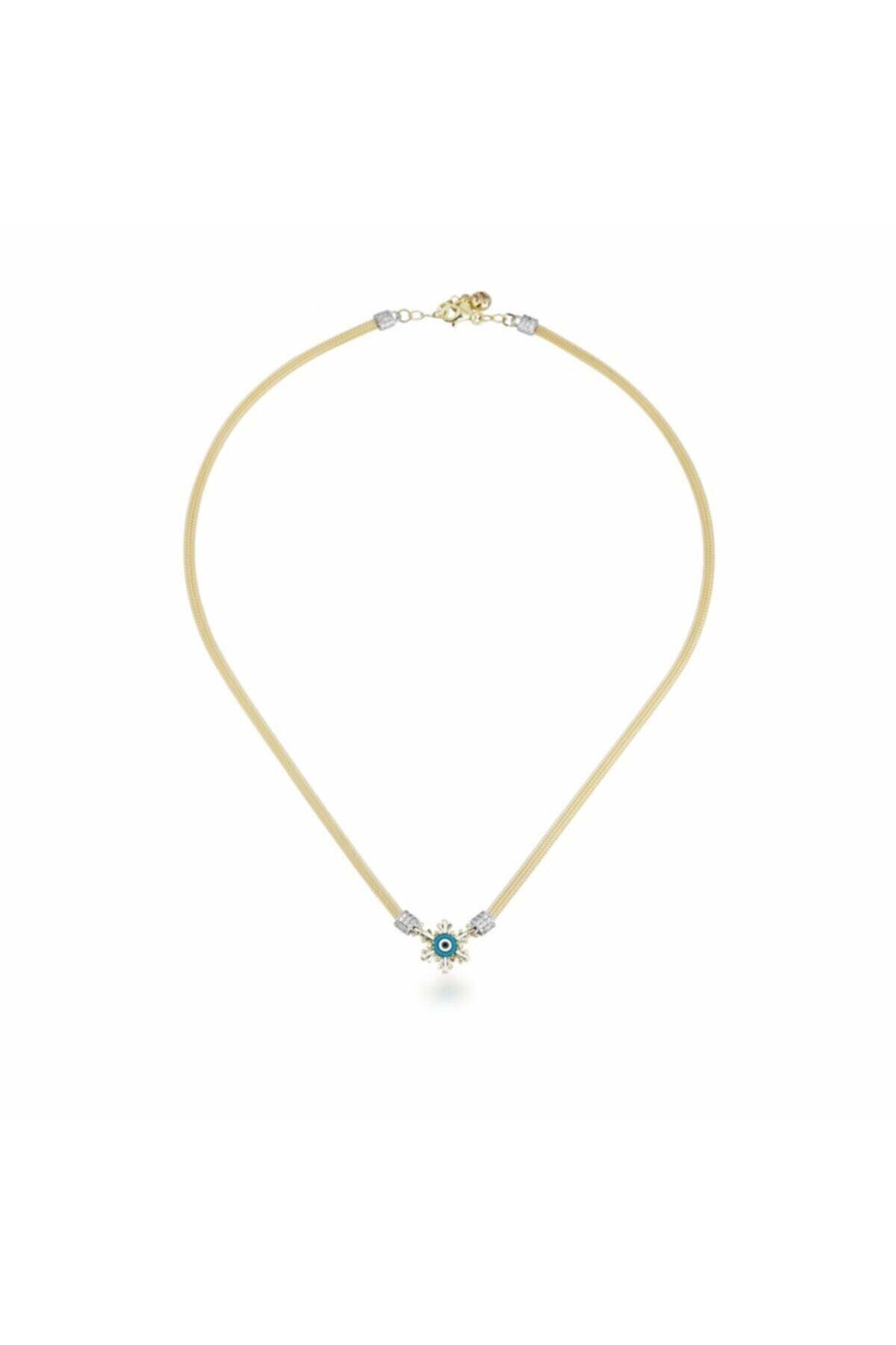 Ema Jewellery Kadın Sarı Altın Kar Tanesi İkili Set