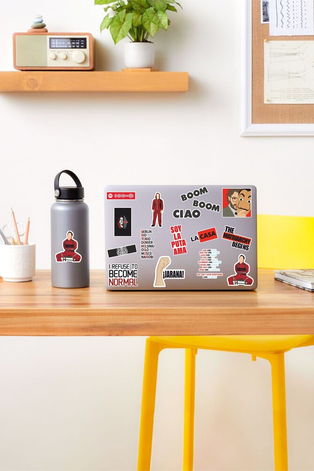 AR Sticker - La Casa De Papel Laptop Notebook Tablet Sticker Set 6
