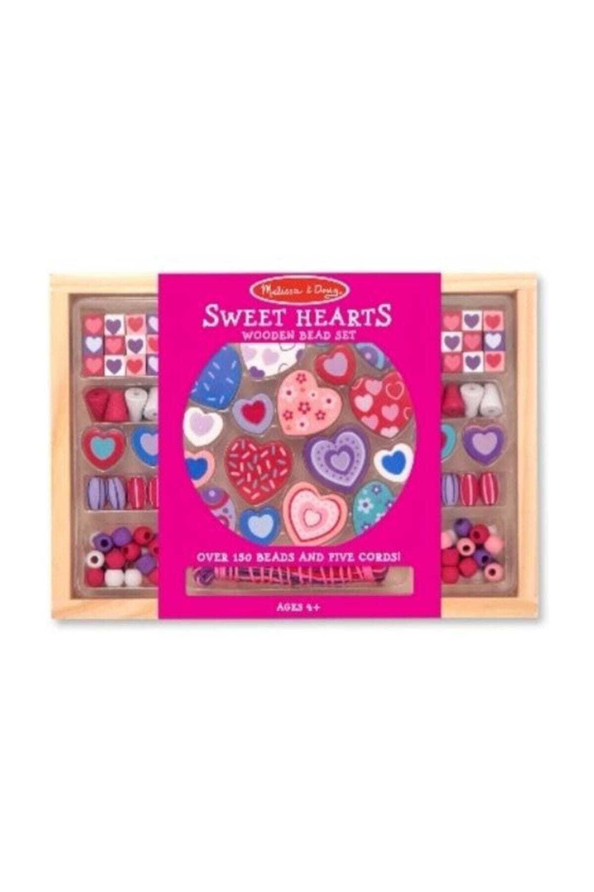 Melissa & Doug Ahşap Boncuk Dizme - Tatlı Kalpler