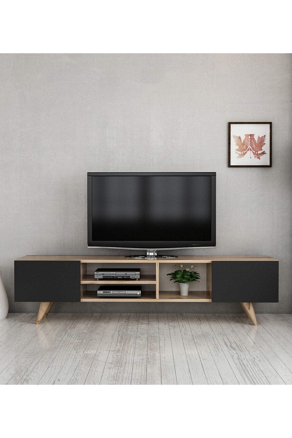KZY Leo Tv Ünitesi -siyah