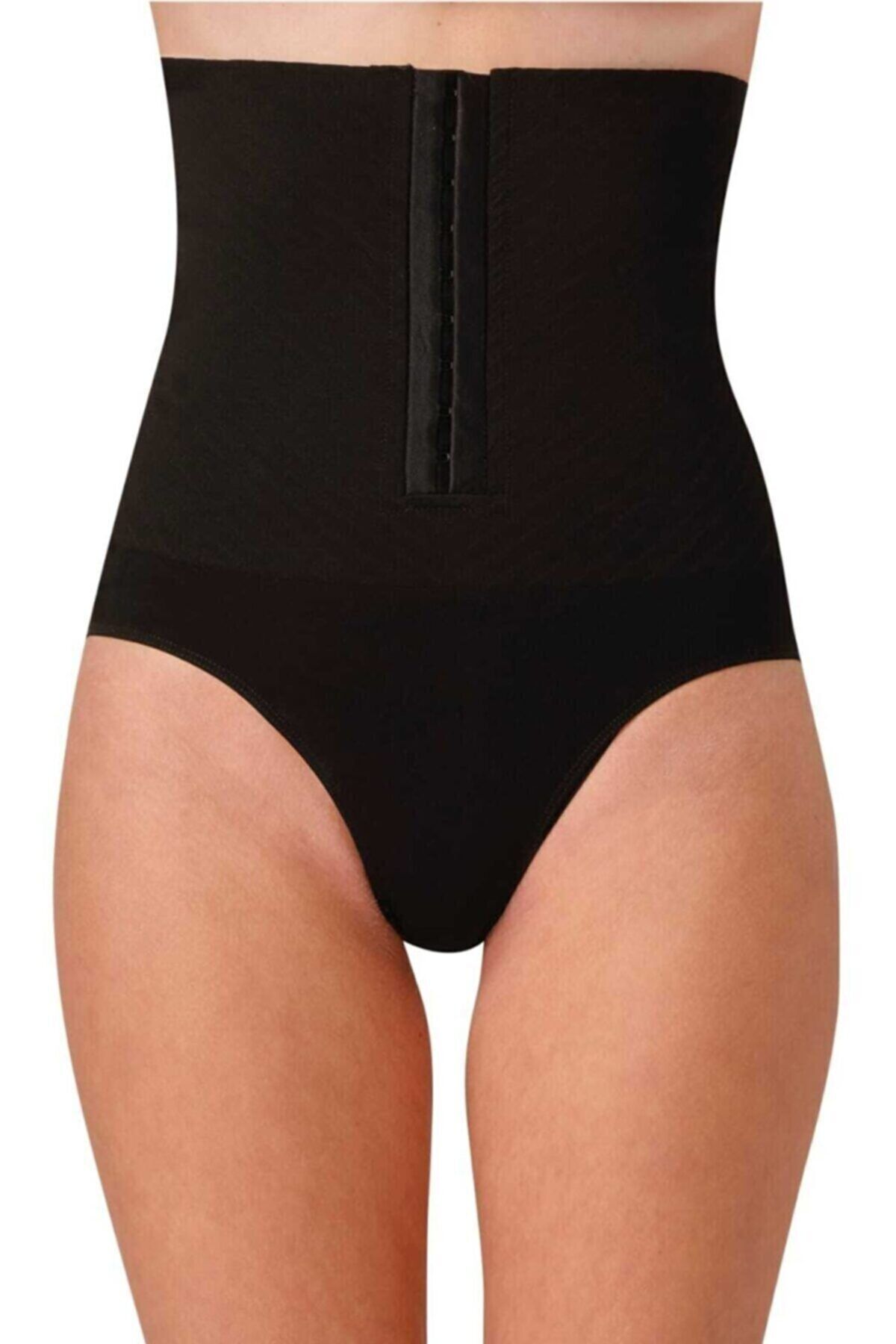 TT VERA Siyah Agraflı Yüksek Bel Slip Korse