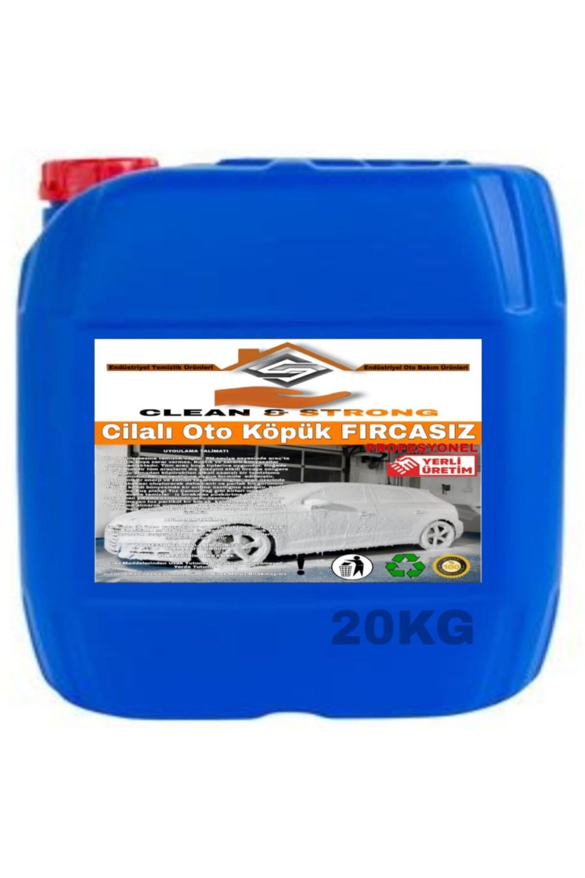 CLEAN&STRONG Oto Şampuan Cilalı Fırçasız 20kg
