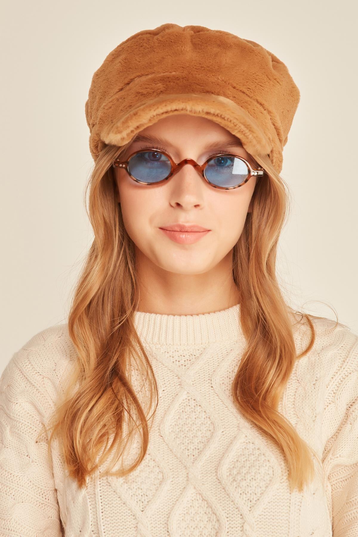 YLondon 14161 Vizon Peluş Kasket