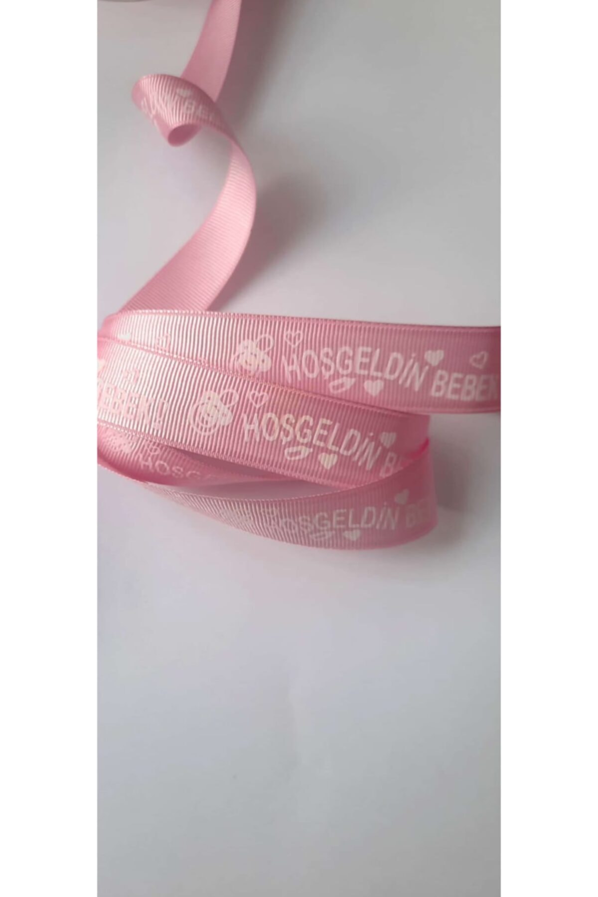 İMREN AKSESUAR Hoş Geldin Bebek Baskılı Kurdela 2 Cm 10 Metre