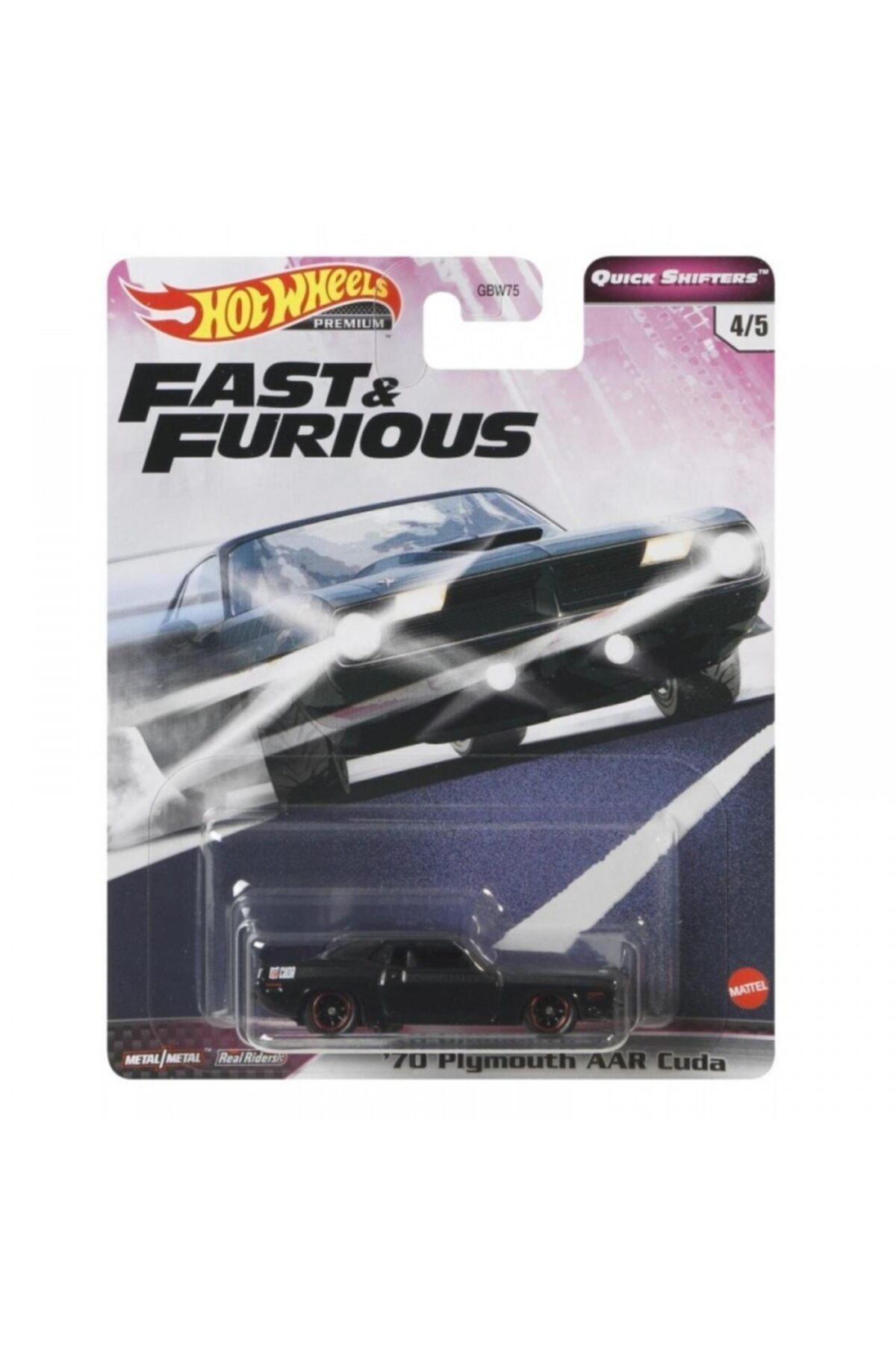 HOT WHEELS 70 Playmouth Aar Cuda Fast& Furious 1:64