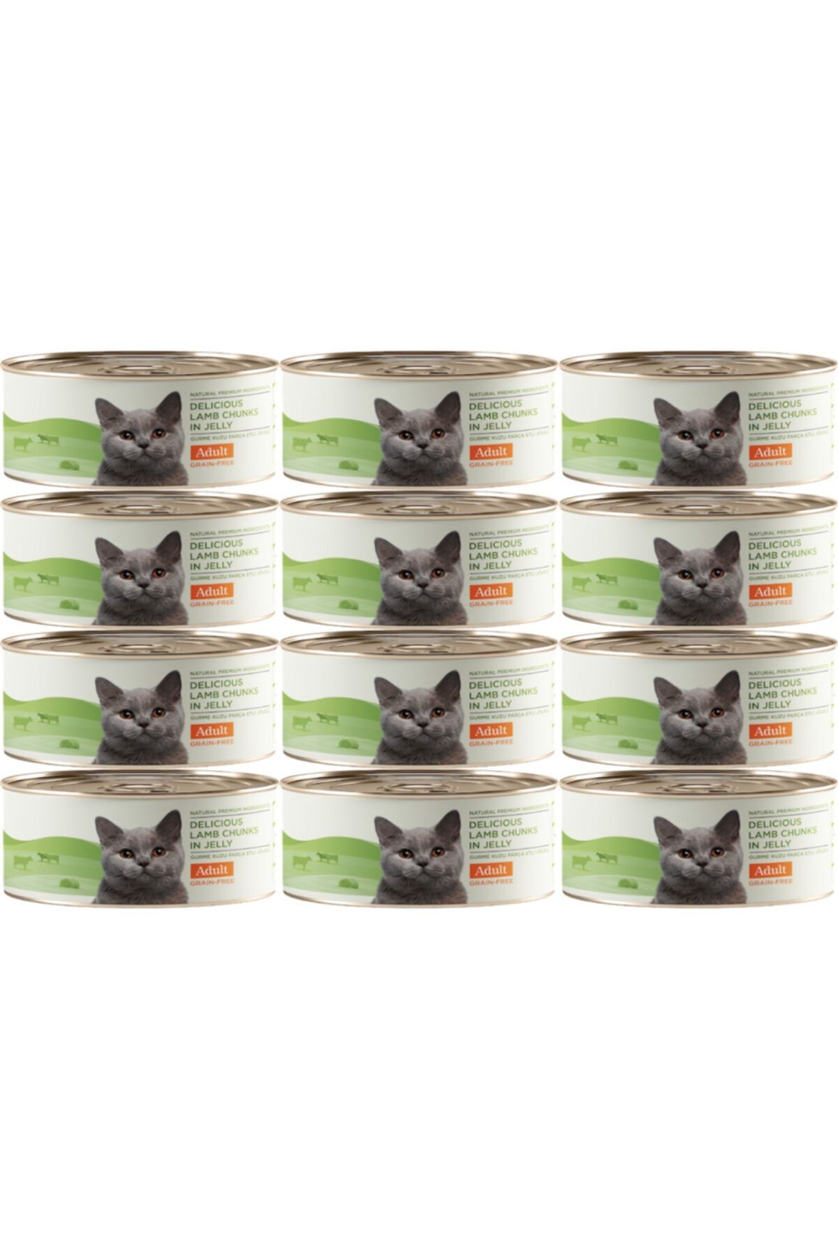 Kito Gurme Kuzu Parça Etli Jöleli Konserve Yetişkin Kedi Maması 12 X 100 gr