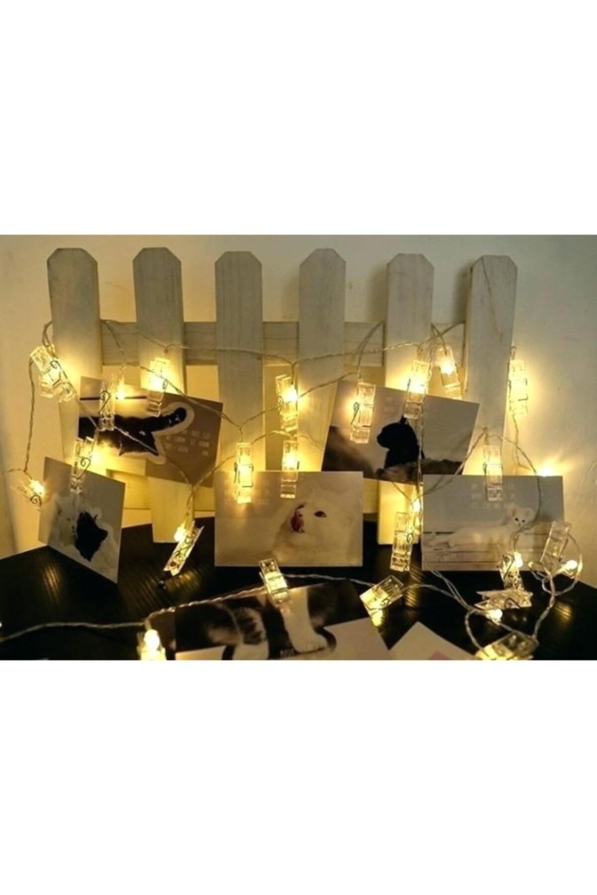 elexx 20'li Led Işıklı Fotoğraf Mandalları