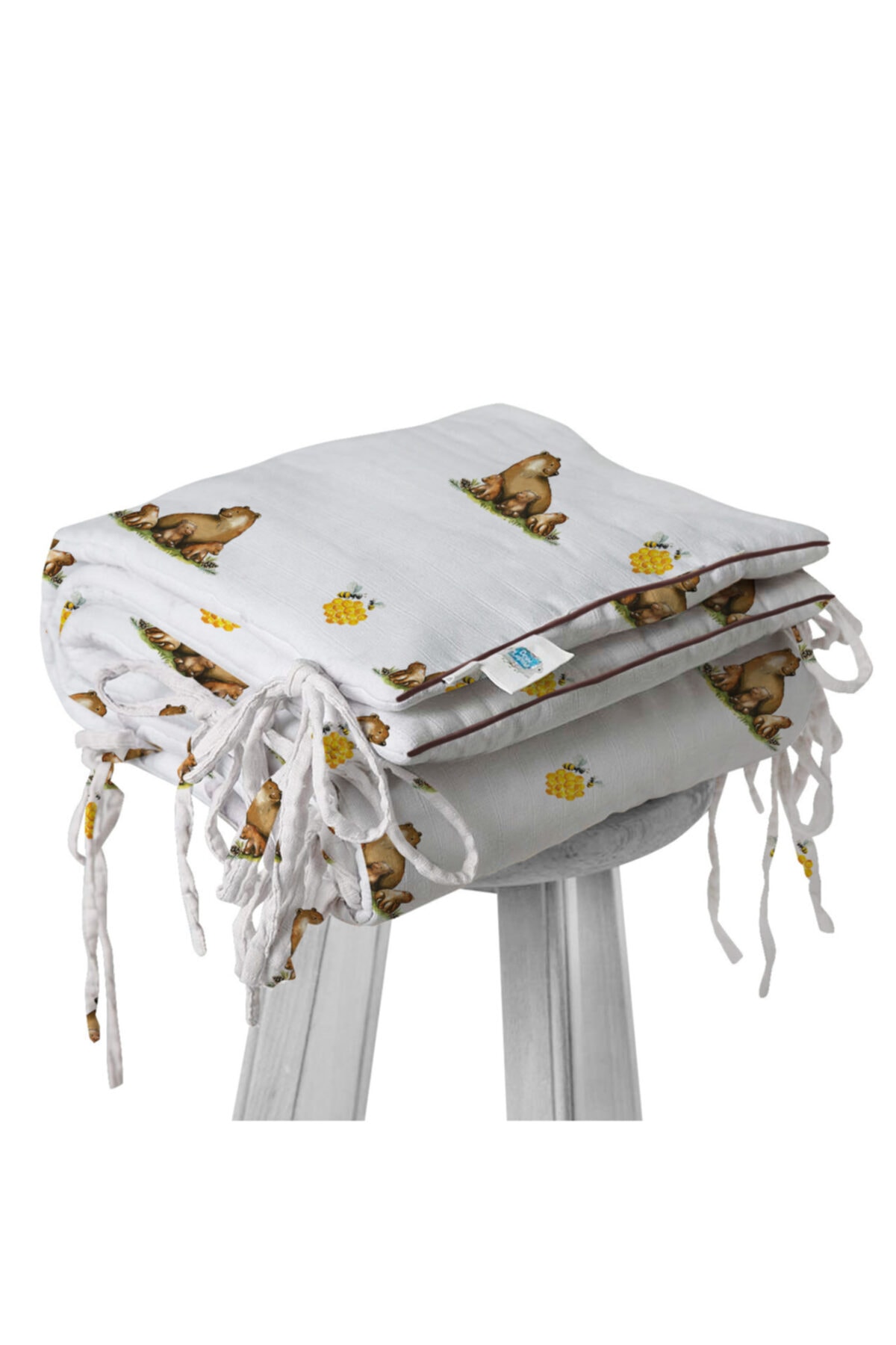 DEUX LAPINS Ayı Desenli Yatak Koruyucu