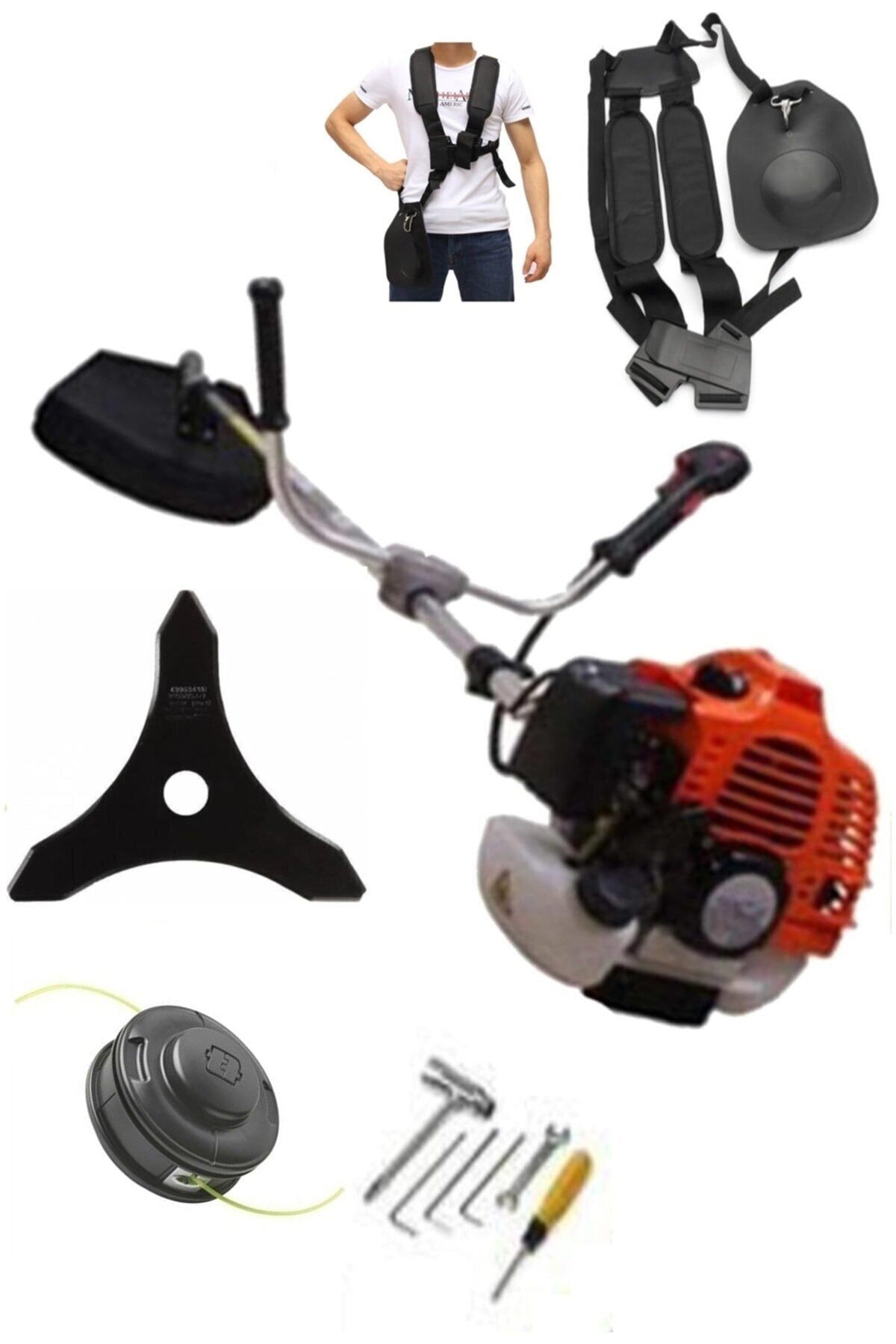 cheetah Tırpan Motorlu Yan Tırpan Ot Çim Çayır Biçme Kesme Full Set Çalı Çim Çay Kesme