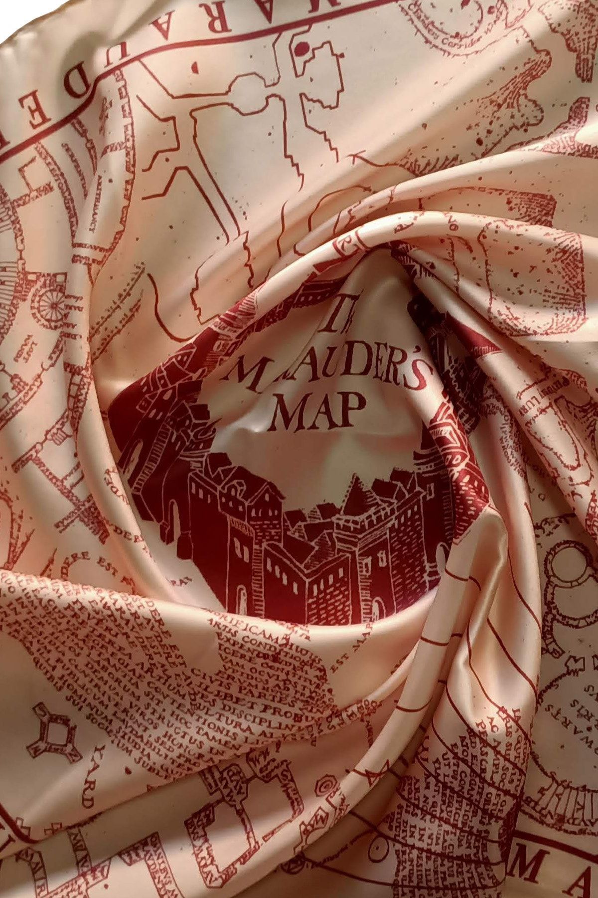 michaeller Bandana Fular Harry Potter Çapulcu Harita Desenli Rayon Viskon Parlak