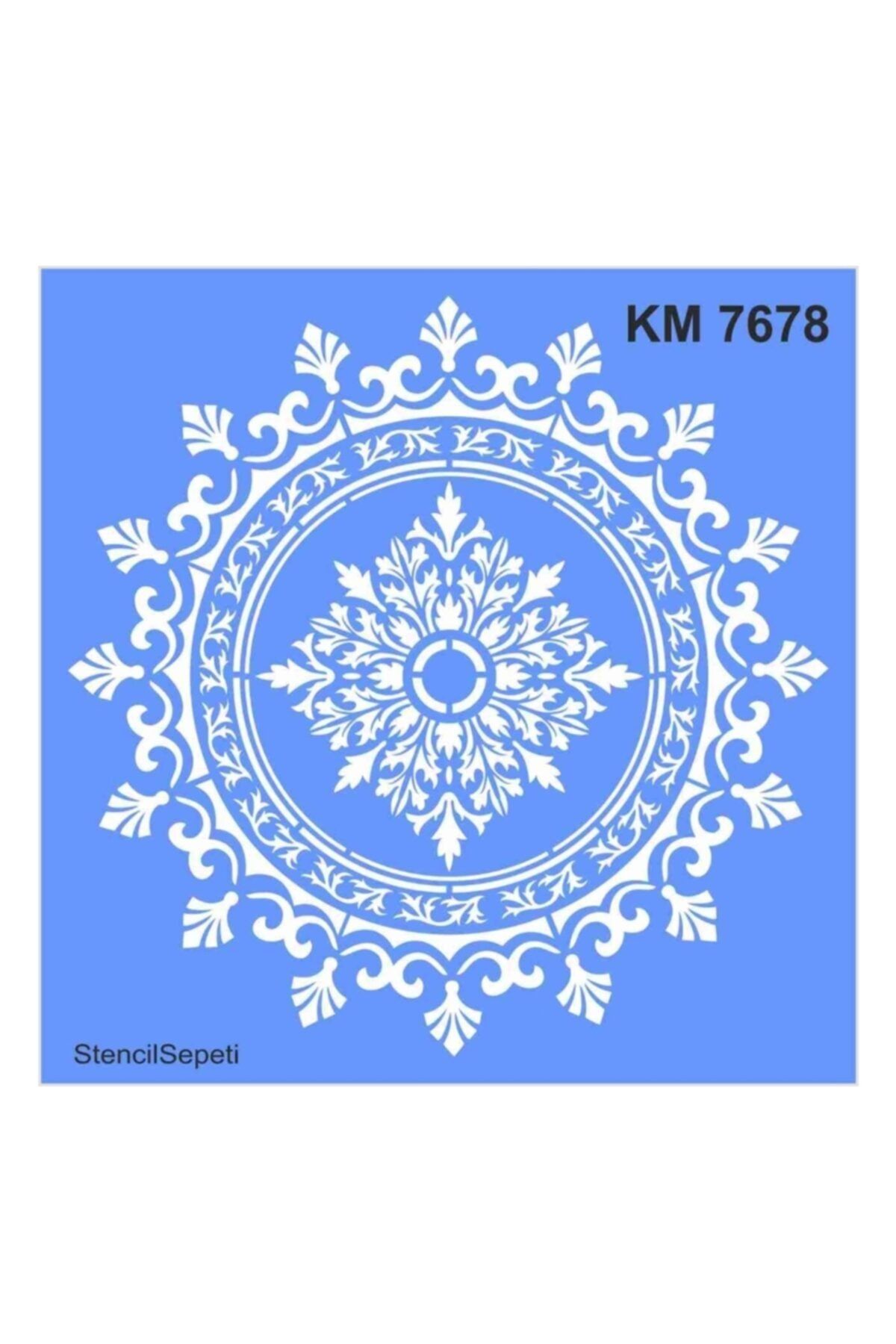 Hobim Sanatım Stencil Sepeti Şablon Göbek Deseni 30×30 Cm