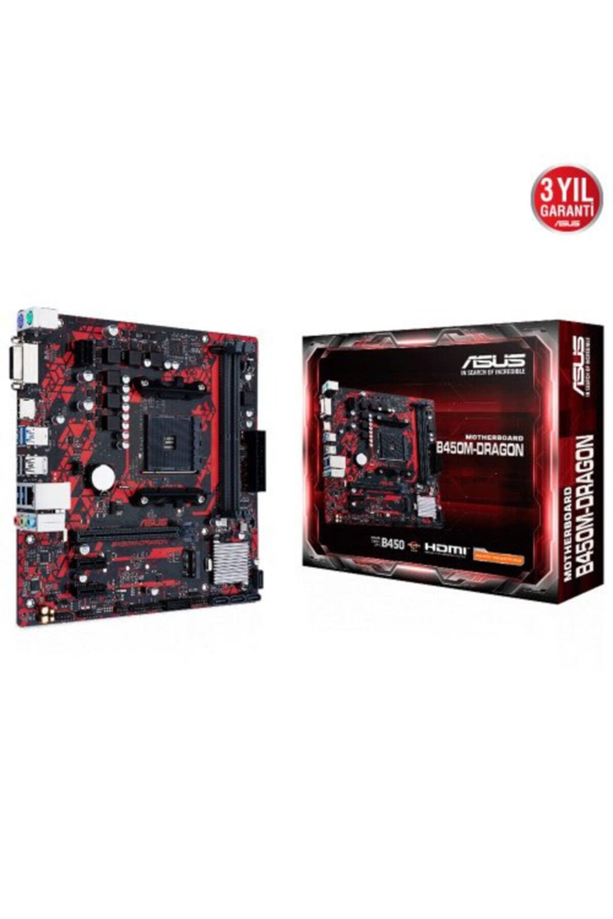 ASUS Prıme B450m-dragon Hdmı Dvı M.2 Usb3,1 Am4