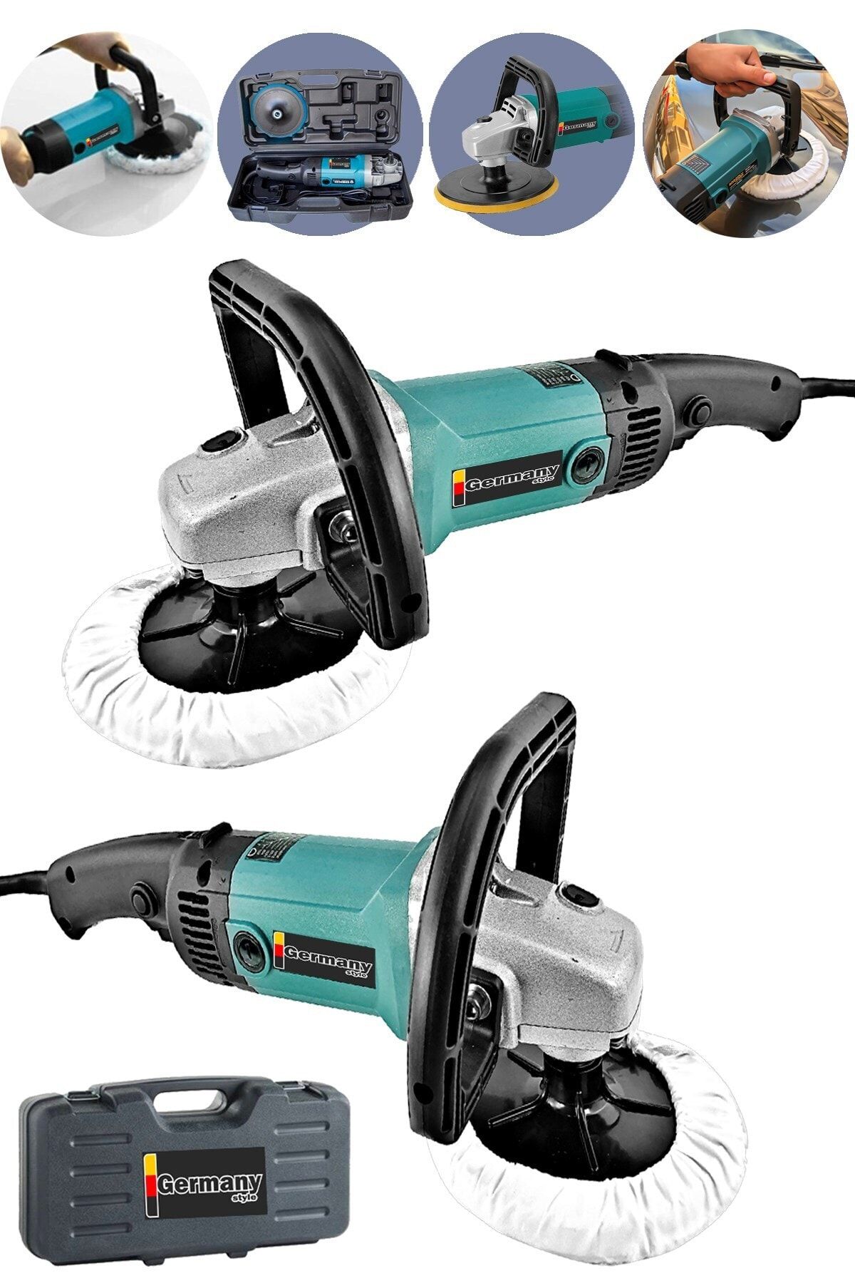 Germany Style Grm-pro-2002m 6 Kademe Devir Ayarlı Zımpara Polisaj Pasta Cila Ve Parlatma Makinası