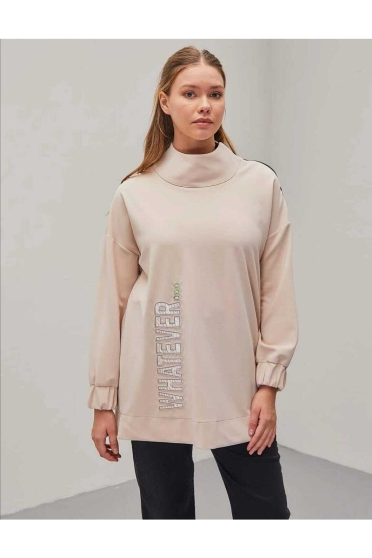 Kayra Giyim Kayra Yakası Fermuar Detaylı Sweatshırt