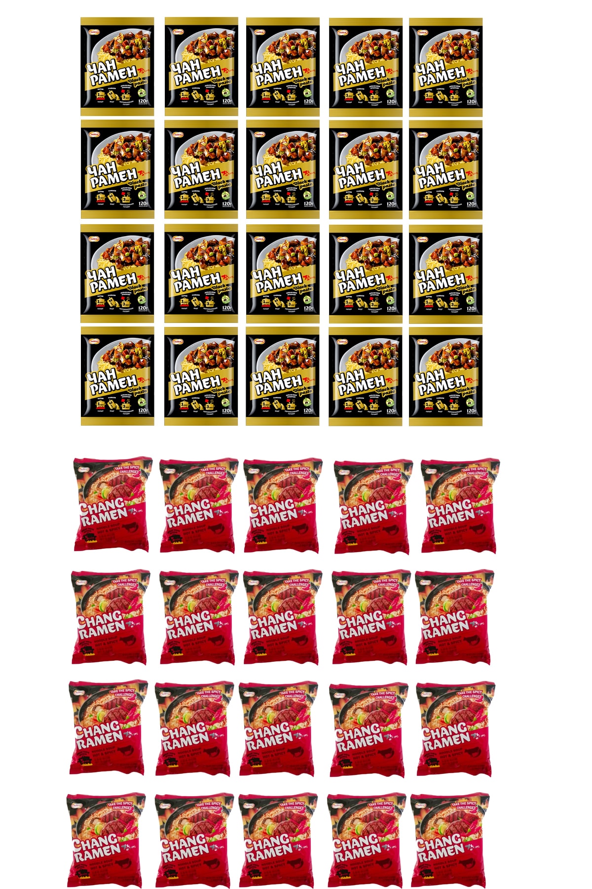 DOSHİRAK 20'li Siyah Ramen + 20'li Chang Ramen Set