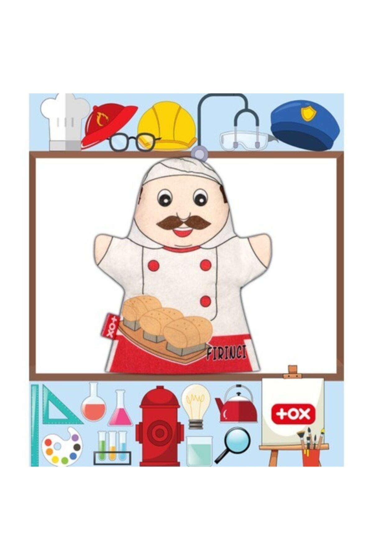 Tox Fırıncı Meslekler Keçe El Kukla  Eğitici Oyuncak