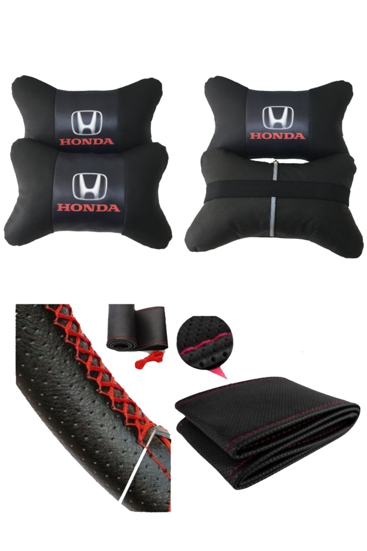 AYAZGURUP Honda Civic Fb7 Dikmeli Direksiyon Kılıfı + 5d Ortopedik Boyun Yastığı (2 Li Set)