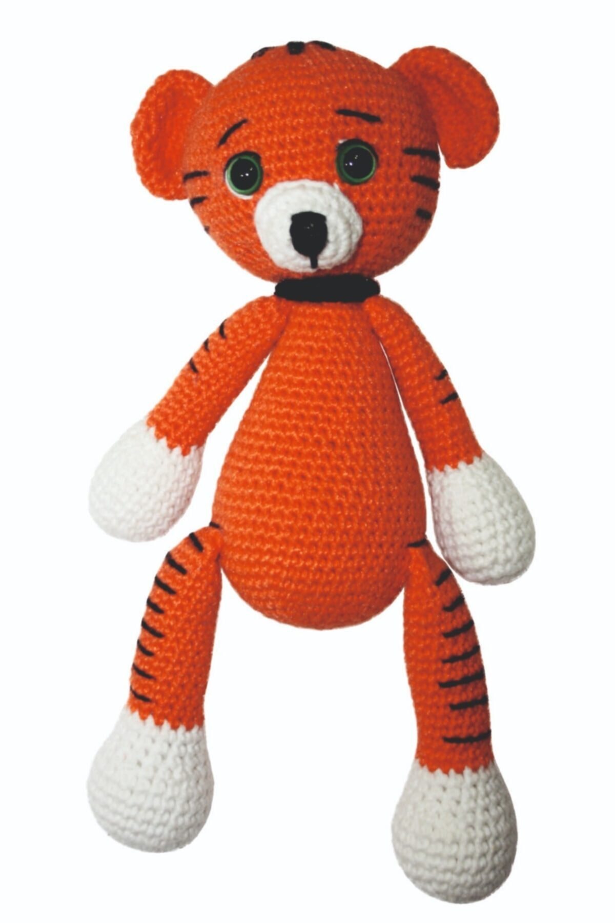 gonca güzel Amigurumi Kaplan Uyku Arkadaşı Oyuncak 20 Cm