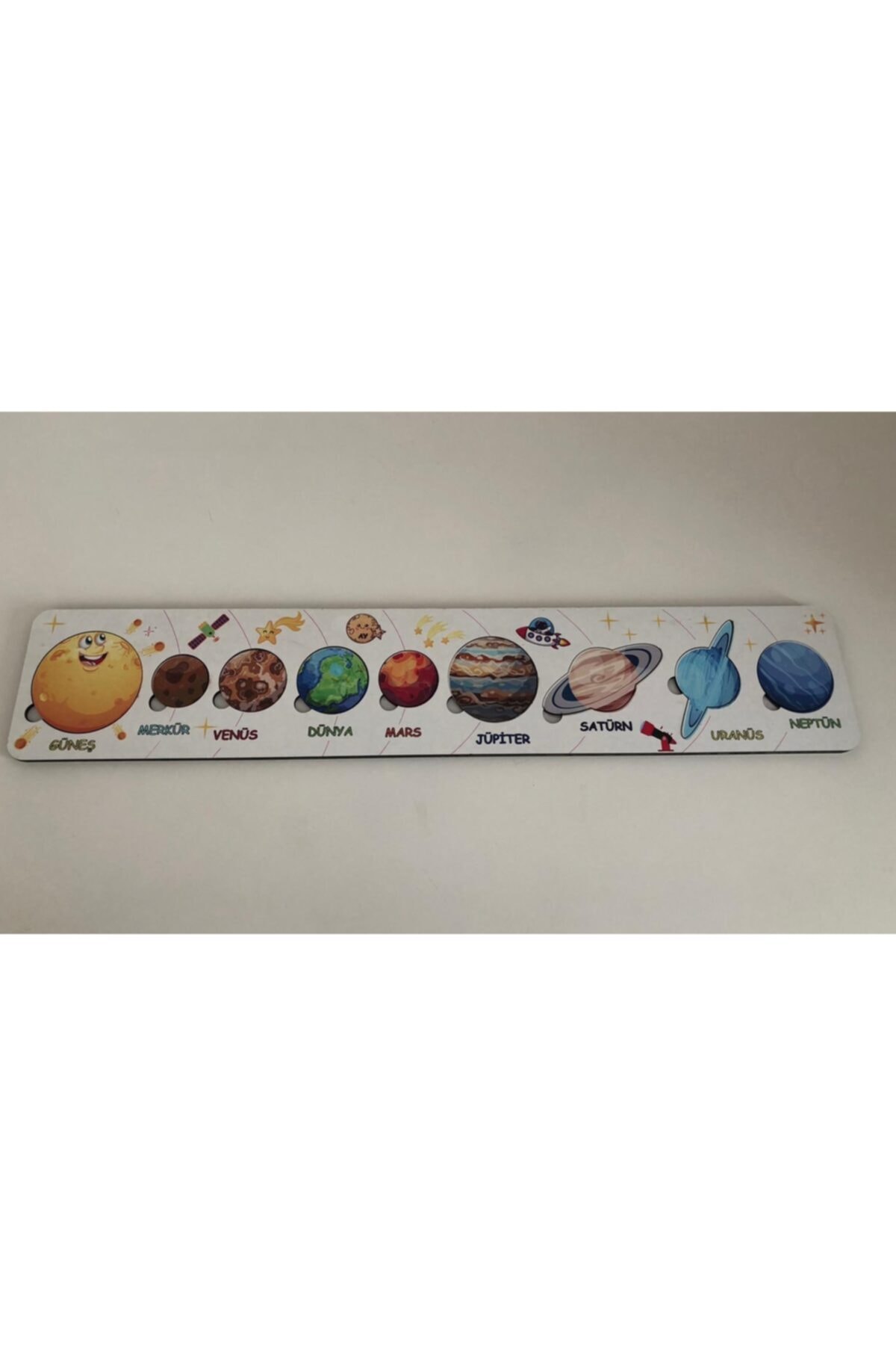 Jest Dekor Konsept Ahşap Güneş Sistemi & Gezegenler Sistemi Eğitici Puzzle Yapboz
