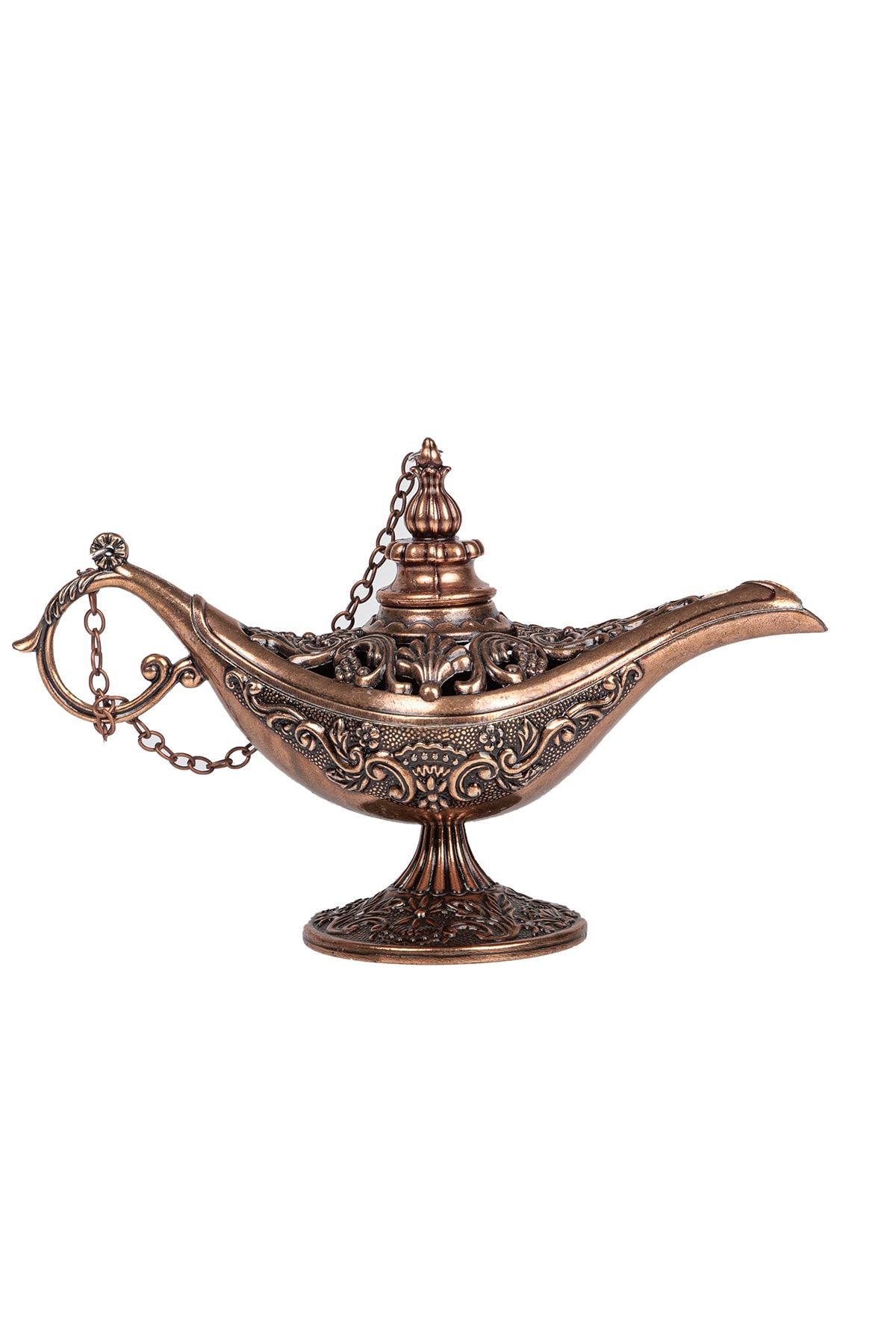 DMT COPPER HOME Dmt Gaziantep Bakır Buhardanlık-tütsülük Sihirli Lamba Alaattin Yükseklik 12 Cm