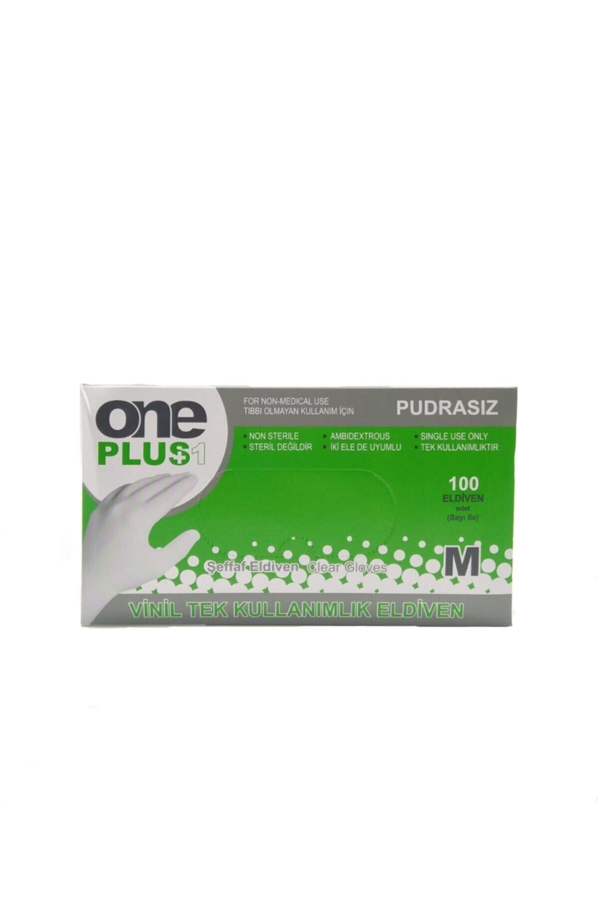 One Plus1 Vinil Muayene Eldiveni Pudrasız Medium (m) Beden 100'lü