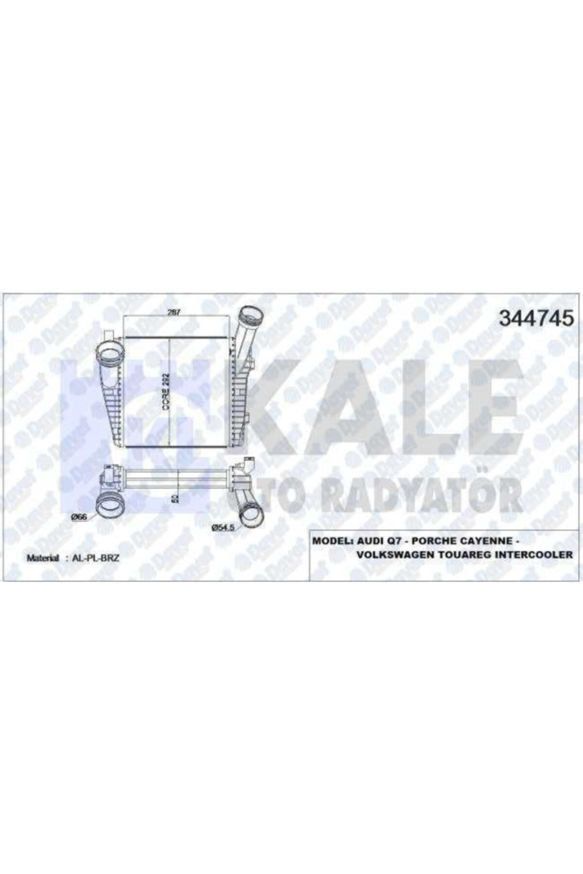 Parçafoni Turbo Radyatoru Intercooler Vw Touareg 2.5 R5 Tdı 03-10 3.0 V6 Tdı 10=q7 3.0tdı