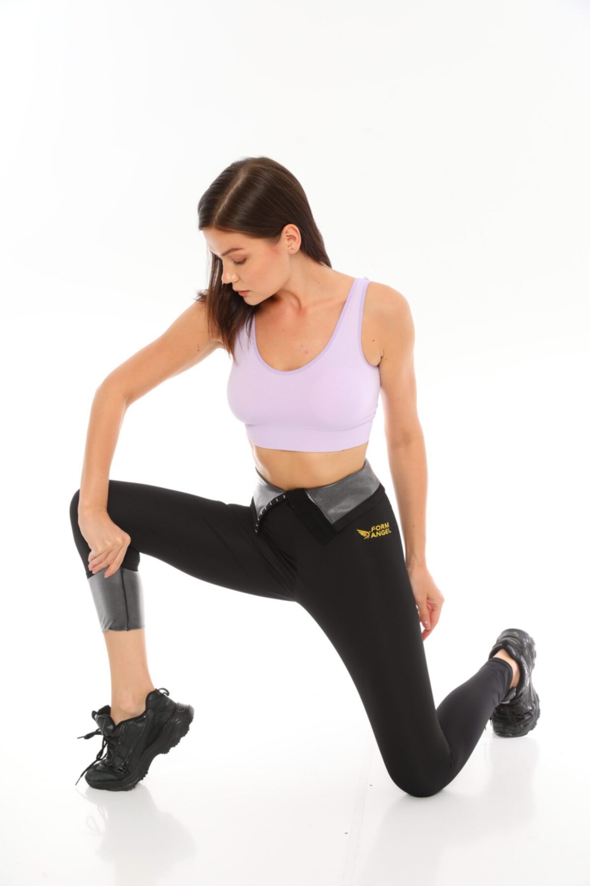 FASHION VICTORY Orjinal Terleten Zayıflatan Unisex Sauna Termal Yüksek Bel Agraflı Tayt