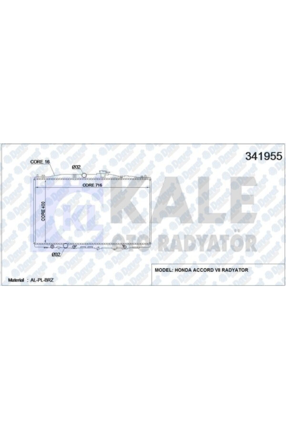 Parçafoni Su Radyatoru Honda Accord vıı 2.4 03 Al/pl/brz Manuel-otomotık
