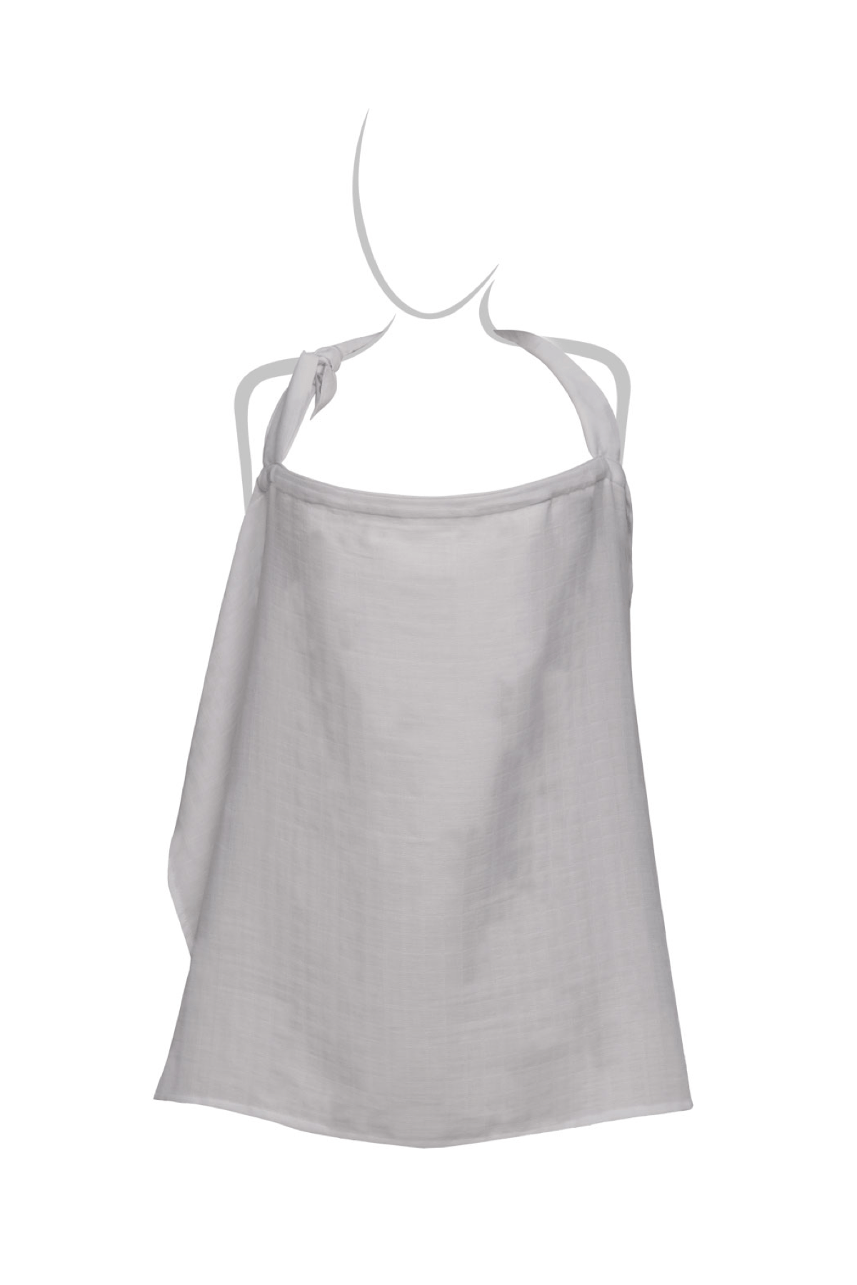 DEUX LAPINS Cotton Grey Müslin Emzirme Önlüğü