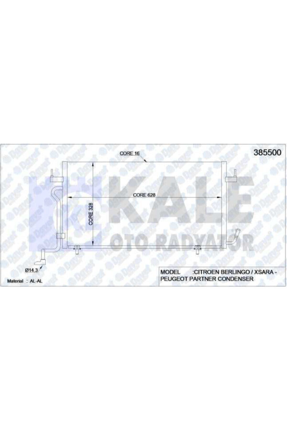Parçafoni Klıma Radyatoru Partner 96berlıngo 96 Xsara 97-00 1.8d-1.9d Al/al 648x328x16 K