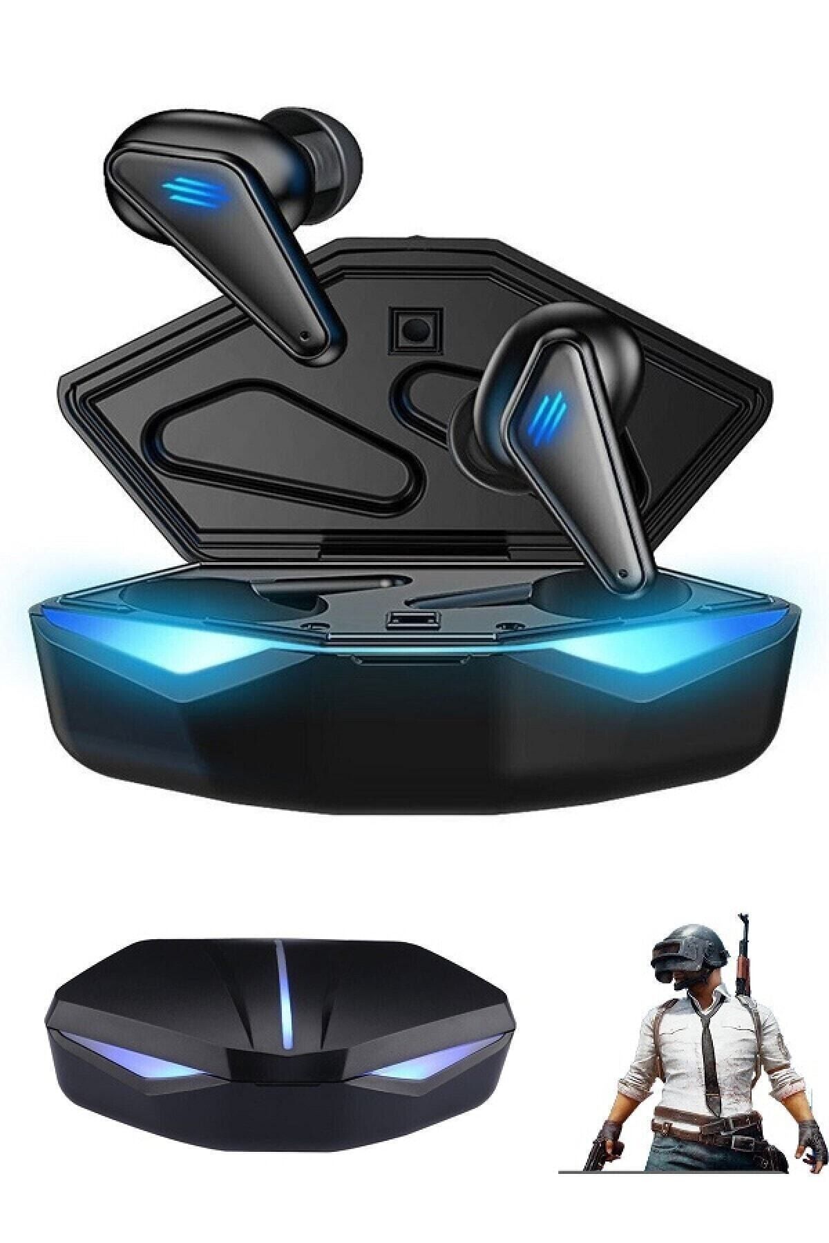 Ekalitem Gaming Işıklı Düşük Gecikmeli Mikrofonlu Bluetooth Oyuncu Kulaklığı Pubg Fortnite Free Fire Uyumlu