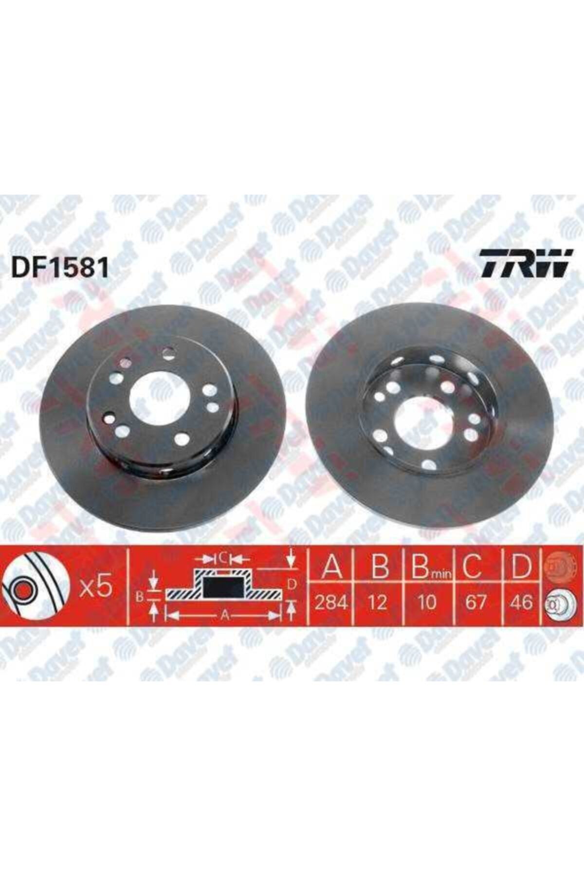 Parçafoni Fren Dıskı On Duz 284mm Mercedes W124