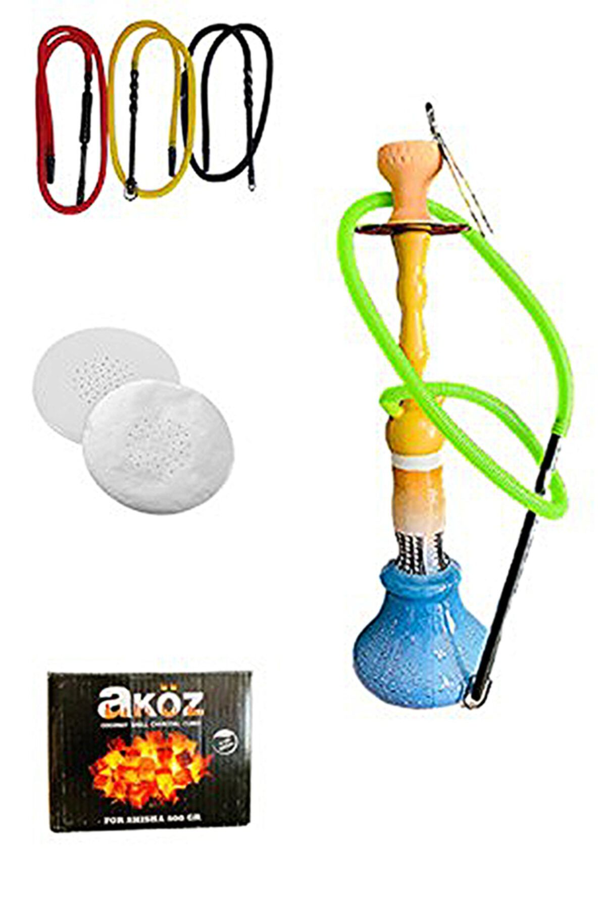 aköz Nargile Takımı Hediyeli Aksesuar Set