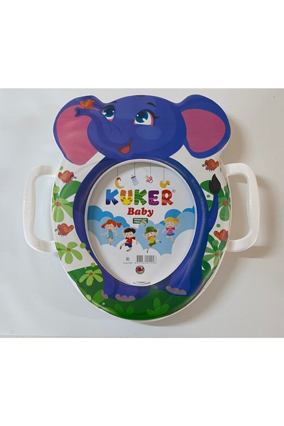 Tuka Home Lazımlık Çocuk Bebek Klozet Aparatı Fil Desenli Mor