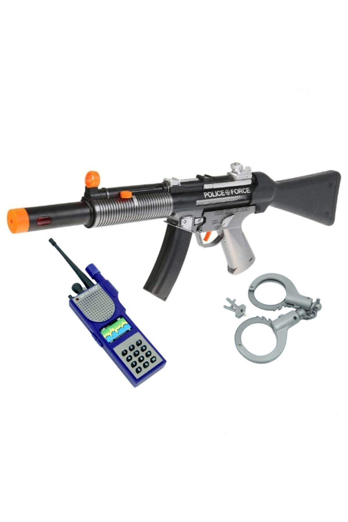 Beyaz At Power Gun Kelepçeli Polis Silah Seti 34230. -