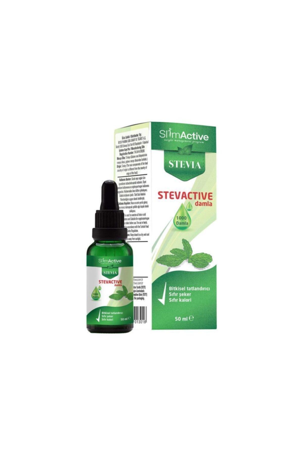 Slim Active Stevactıve Damla – Bitkisel Tatlandırıcı